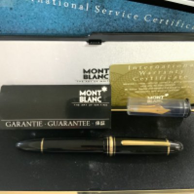 A MontBlanc Meisterstuck, No.149 fountain pen, with a 4810 18ct gold nib and a replacement 14ct gold 4810 nib. (A) box and papers.