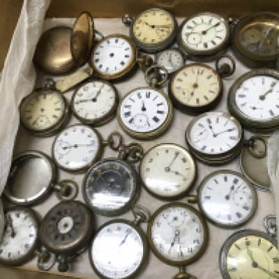 A mixed collection of pocket watches for spares or repairs. This lot cannot be posted