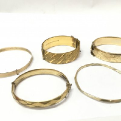 Rolled gold metal core bracelets and one silver. Postage category A