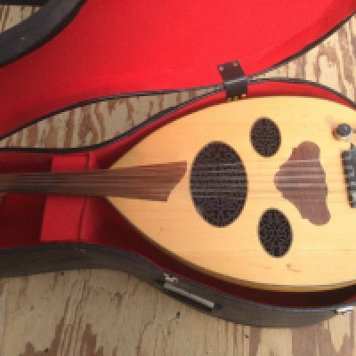 A circa 1980s Moroccan oud in original case.