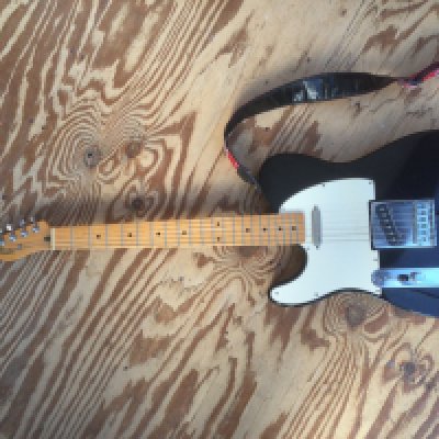 A left handed MIM Fender Telecaster electric guitar. No case.