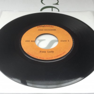 A rare French 7" test pressing for Foxy Lady b/w Bold As Love by Jimi Hendrix. One feelable scratch on each side.