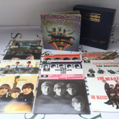 A Beatles EP collection vinyl box set.