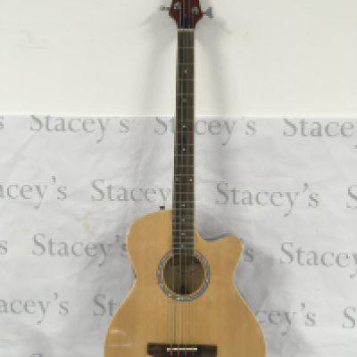 A Swift electro acoustic bass guitar. Comes with a soft carry case.
