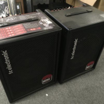 Two TC Electronic BG250 Toneprint bass amplifiers.