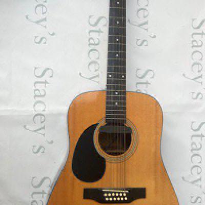 A Tanglewood TW1200 12 string left handed acoustic guitar with added Fishman sound hole pickup. In very good overall condition with no marking and light fret wear.