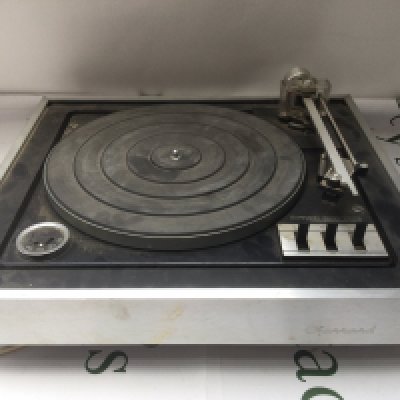 A Garrard Zero 100SB turntable (no lid), Sharp cassette deck and a Teleton TFS 70 stereo receiver (3).