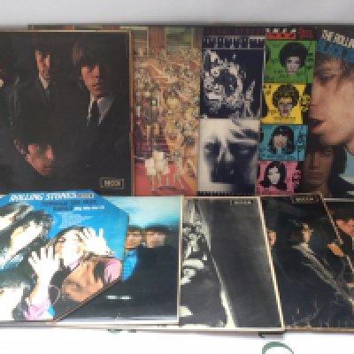 Ten early UK pressings of Rolling Stones LPs comprising Out Of Our Heads, Between The Buttons and others.