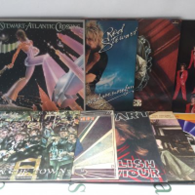 Nine Rod Stewart LPs comprising Every Picture Tells A Story, Never A Dull Moment and others.