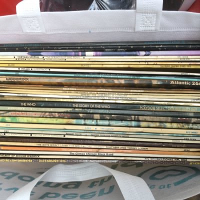 A collection of LPs by various artists including The Who, The Nice and others.