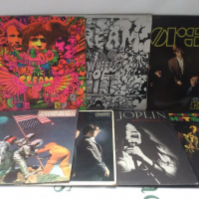 Fifteen LPs by various artists including The Doors, Cream, Jimi Hendrix and others.