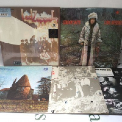 Five rock LPs comprising a sealed 180g Led Zeppelin II, Long Overdue by Gordon Smith plus albums by Love, Daddy Longlegs and Area Code 615.