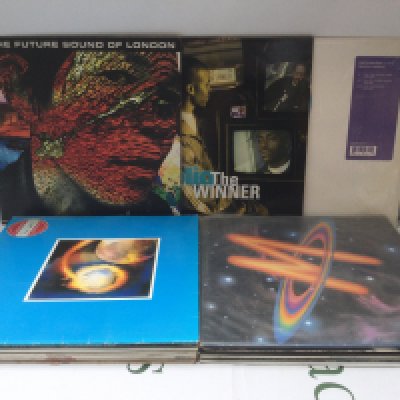 Nineteen dance, hip hop and 80s pop LPs and 12" singles by various artists including Coolio, The Future Sound Of London and others.