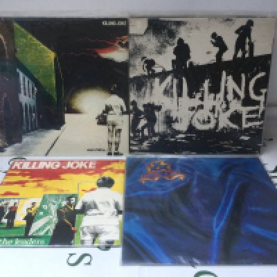 Three Killing Joke LPs and a 10" single.