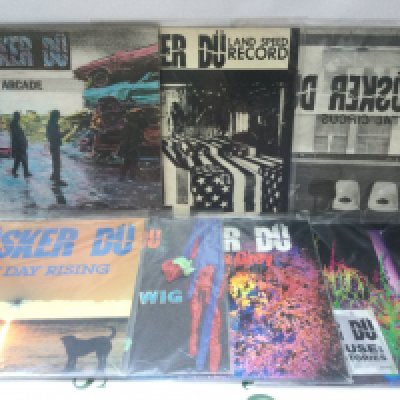 Seven Husker Du LPs comprising Zen Arcade, Flip Your Wig and others.