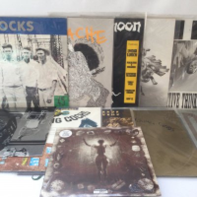 Eleven grunge, hard rock and industrial 10" and 12" singles by various artists including The Breeders, Revolting Cocks and others.