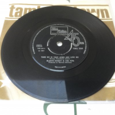 A scarce first UK pressing of the Gladys Knight & The Pips 7" single Take Me In Your Arms And Love Me b/w No One Could Love You More. Vinyl VG.