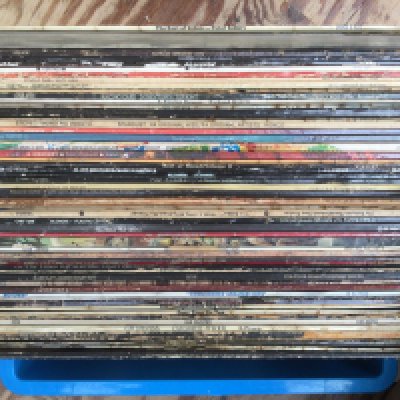 A collection of LPs by various artists including Steely Dan, The Specials, Strawbs and others.
