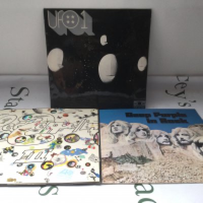 Three UK pressings of LPs by Led Zeppelin, Deep Purple and UFO. VG+ to EX.