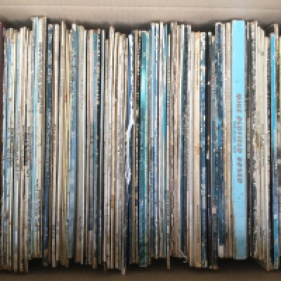 A box of LPs by various artists including Jethro Tull, Stan Getz, Donovan and many more.