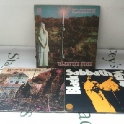 Three first UK pressings of Vertigo label LPs comprising the self titled Black Sabbath LP, Vol 4 and Valentyne Suite by Colosseum. Generally VG+ but there is a feelable scratch on tracks 3&4 on Side B of Vol 4.