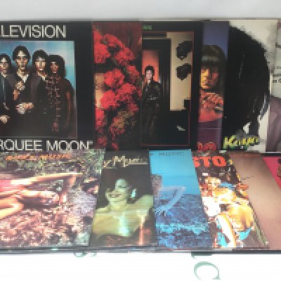 Twelve rock and pop LPs by various artists including Television, Roxy Music, Prince and others.