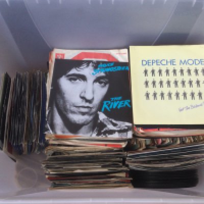 Two boxes of 7" singles an EPs by various artists from the 1960s onwards.