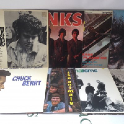 Eight LPs from 1960s artists including The Beatles, The Animals, Jimi Hendrix and others. Please note that Please Please Me is not on black and gold Parlophone labels.