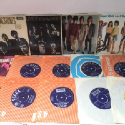A collection of Rolling Stones and solo 7" singles and EPs.