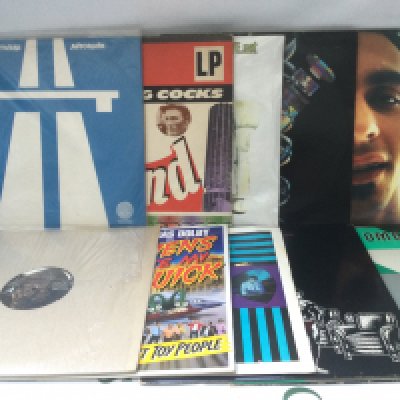 Ten electronic and hip hop LPs and 12" singles by various artists including Kraftwerk, Revolting Cocks, Atmosphere and others.