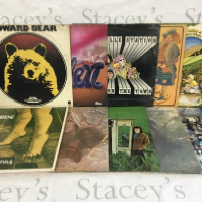 Ten rock and folk rock LPs by various artists including Edward Bear, Brownsville Station, David McWilliams and others.