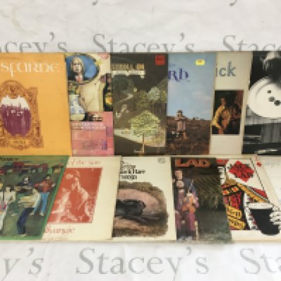 Two bags containing 25 folk rock LPs by various artists including Martin Carthy, Steve Ashley and others.