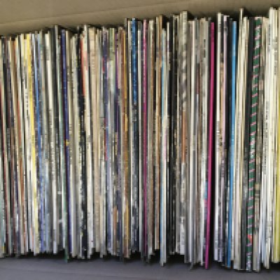Two boxes of LPs by various artists including many soul and Motown titles.