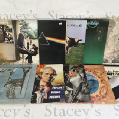 Ten prog rock LPs by various artists including Pink Floyd, Wishbone Ash, Genesis and others. Includes some Canadian pressings.