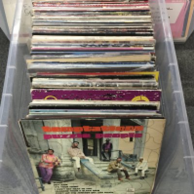 Three boxes of LPs and 12" singles by various artists including The Kinks, Bad Company, Elvis Presley, Wilson Pickett and many more.
