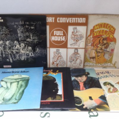 Fifteen folk LPs by various artists including Fairport Convention, Donovan, Cat Stevens and others. Includes US pressings.