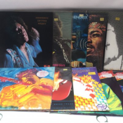 Ten Jimi Hendrix LPs including a multi LP box set, Rainbow Bridge, In The West and others.