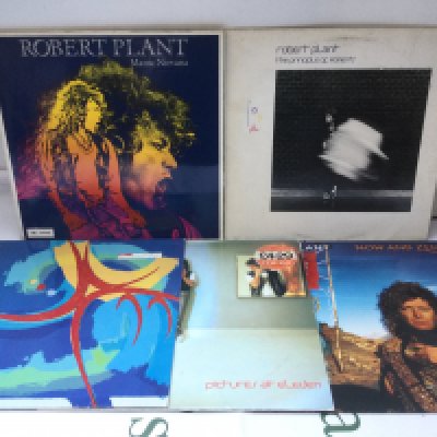 Five Robert Plant LPs comprising a numbered Manic Nirvana, The Principle Of Moments and others.