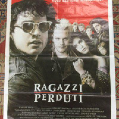 An Italian film poster for The Lost Boys, rolled. Approx 140cm x 100cm.