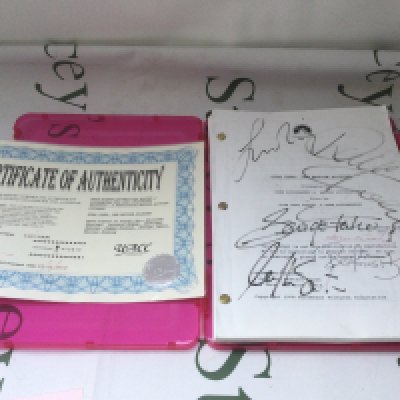 A multi signed film script for Star Trek The Motion Picture signed by William Shatner, Leonard Nimoy, DeForest Kelley, James Doohan, George Takei and Walter Koenig. Comes with COA.