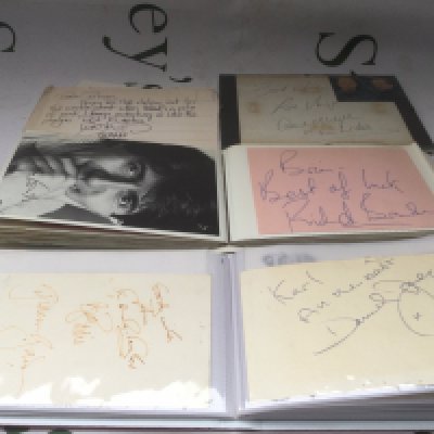 Two autograph booklets containing many signatures including Brian Blessed, Tom Baker, Richard Branson, The Goodies and many more. Please see images for a more detailed list.
