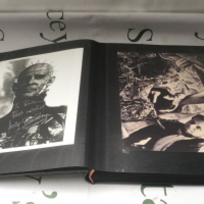 Four binders of signed photos including Richard Attenborough, Anthony Hopkins, Brigitte Bardot, Gary Kurtz, Steve Martin and others. See images for lists of contents.