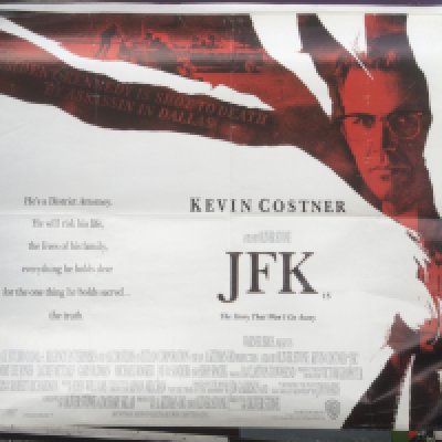 Four original UK quad film posters for JFK, Two Minute Warning, Deadfall and The President's Analyst. Rolled with folds, minimal damage.