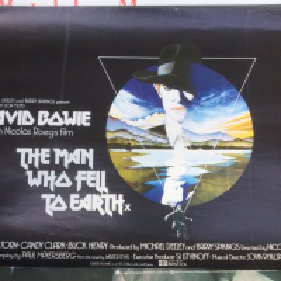 Four Uk Quad film posters comprising The Man Who Fell To Earth, a double bill of Fantastic Planet and Crystal Voyager, Mad Max Beyond Thunderdome and The Navigator. Rolled with folds.