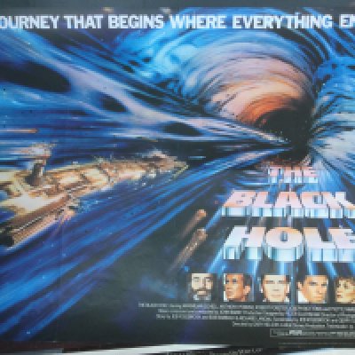 Three UK quad film posters for The Black Hole, Outland and The Rocketeer. Folded with small tears. The Rocketeer is particularly damaged.