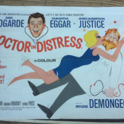 A collection of original and reproduction comedy film posters comprising Doctor In Distress, The Nutty Professor (1963), Kind Hearts & Coronets (reprint) and others.