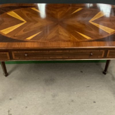 A Rosewood Veneered console table, 130cm x 54.5cm x 77cm