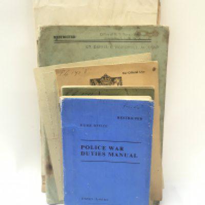 Assorted WW1,WW2 and later military manuals/reference guides including British Home office, USA war office and some German letters