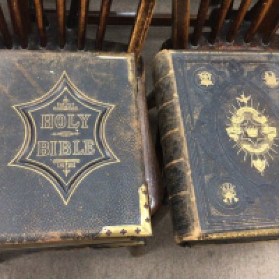 Leather bound Family bibles. Postage category C