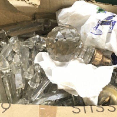 A Collection of glass chandelier drops, this lot cannot be posted. NO RESERVE